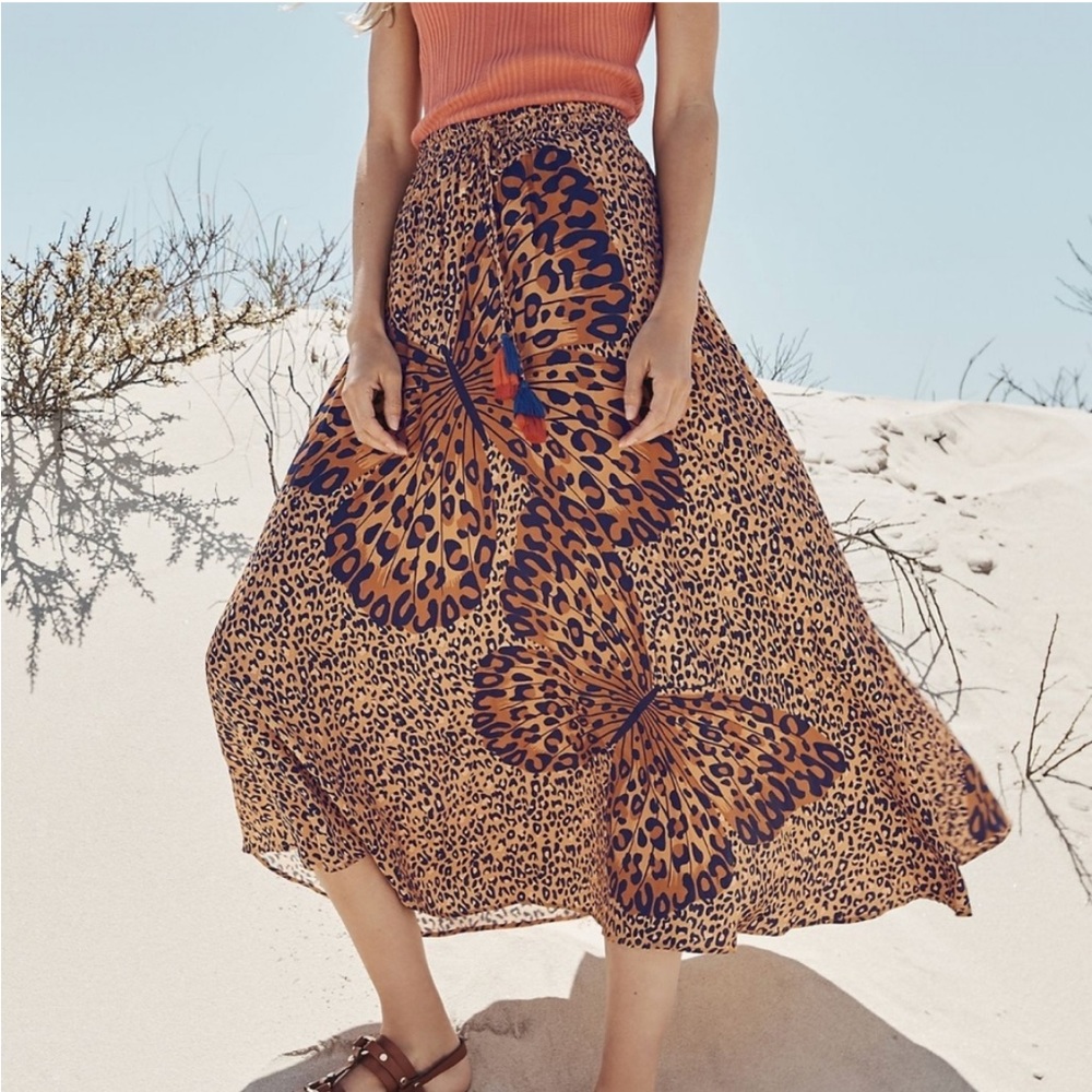 Farm Rio for Anthropologie Mariposa Maxi Skirt